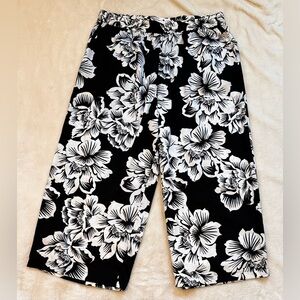 Eloquii Floral Print Wide Leg Pants Plus Size 18